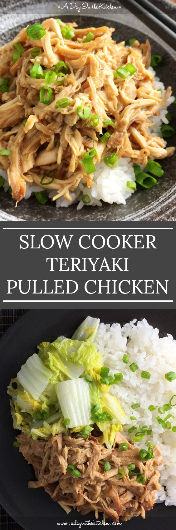 Slow Cooker Teriyaki Pulled Chicken | A DAY IN THE KITCHEN