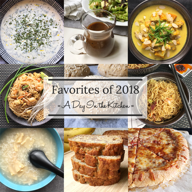 A collage of recipe photos for Favorites of 2018