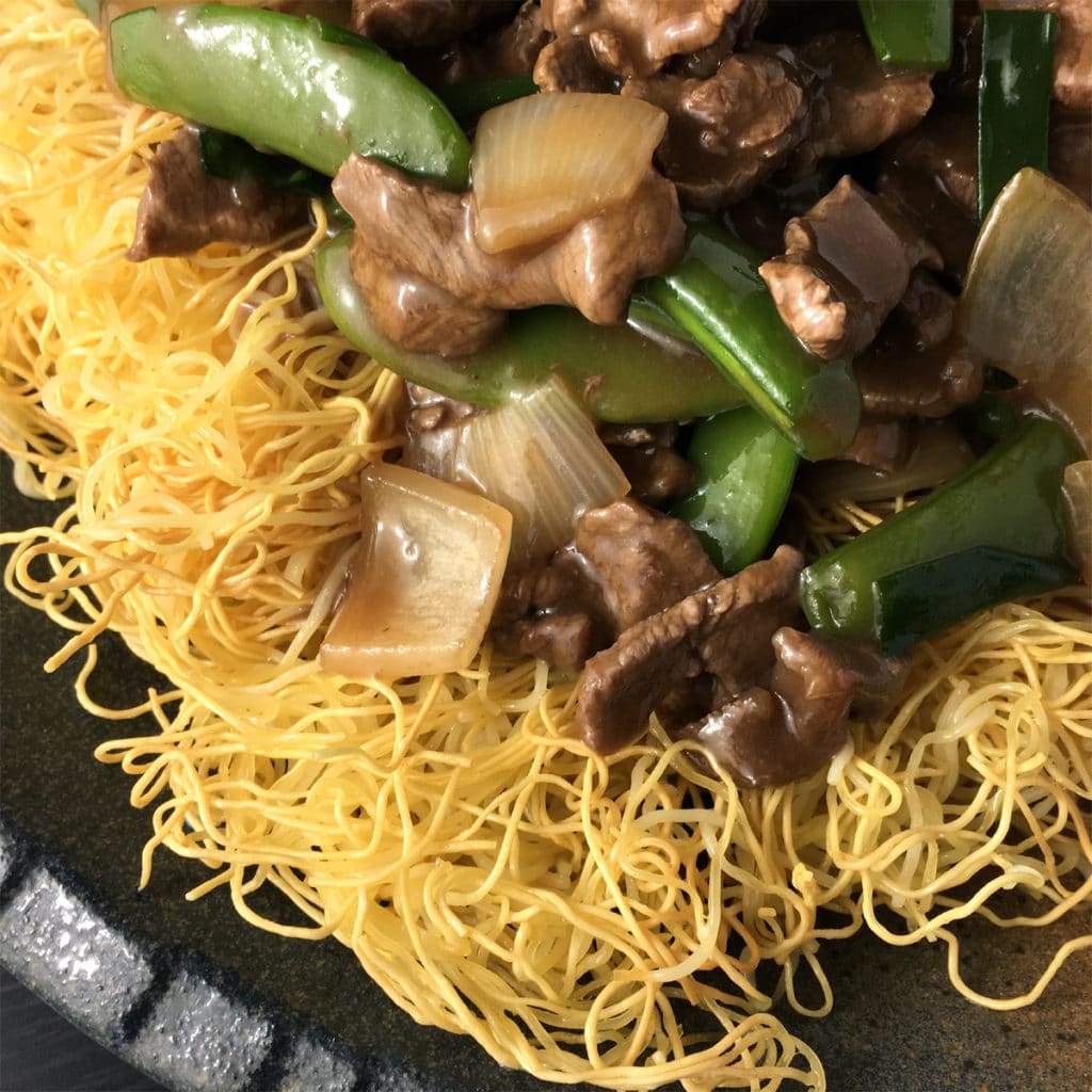 Crispy Chow Mein Noodles.