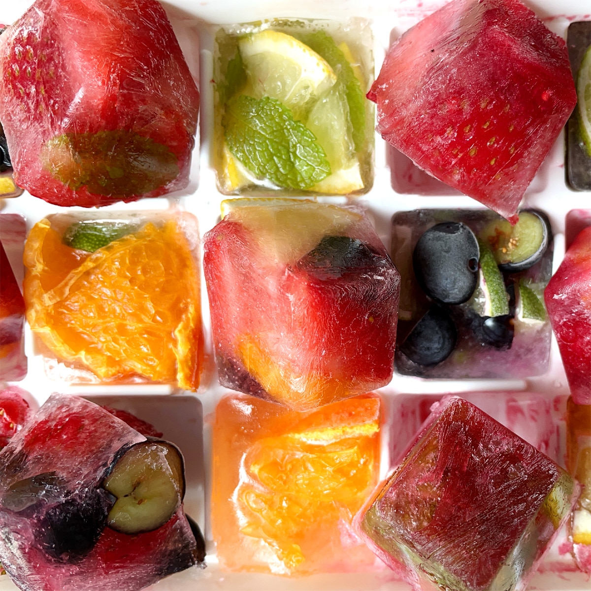 Fruit Ice Cubes - FeelGoodFoodie